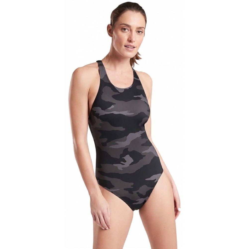 Athleta Women's Freestyle Camo One Piece Swimsuit Size 38